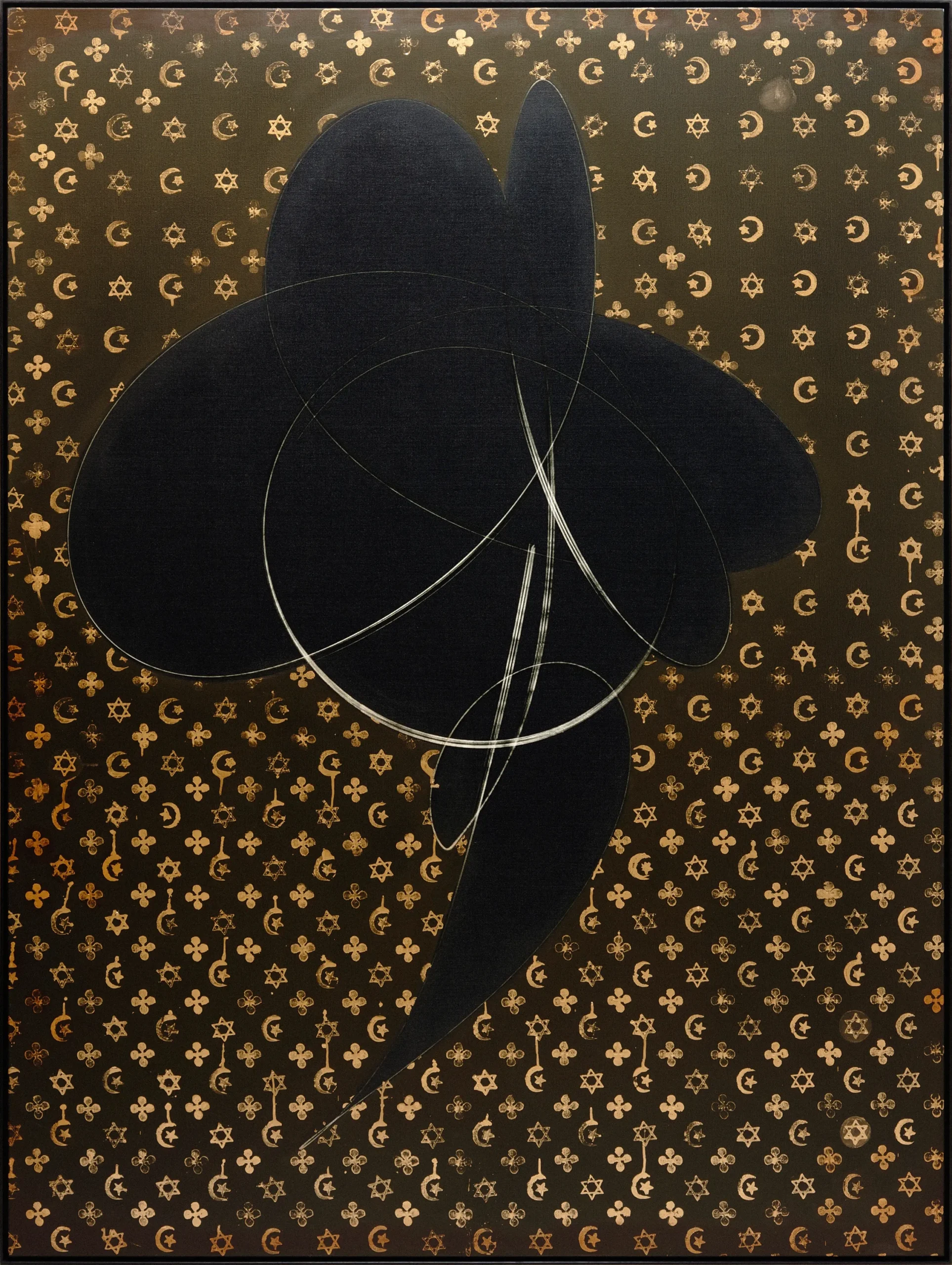 Dreifaltigkeit&SchwarzesLoch . oil and mixed media on linen