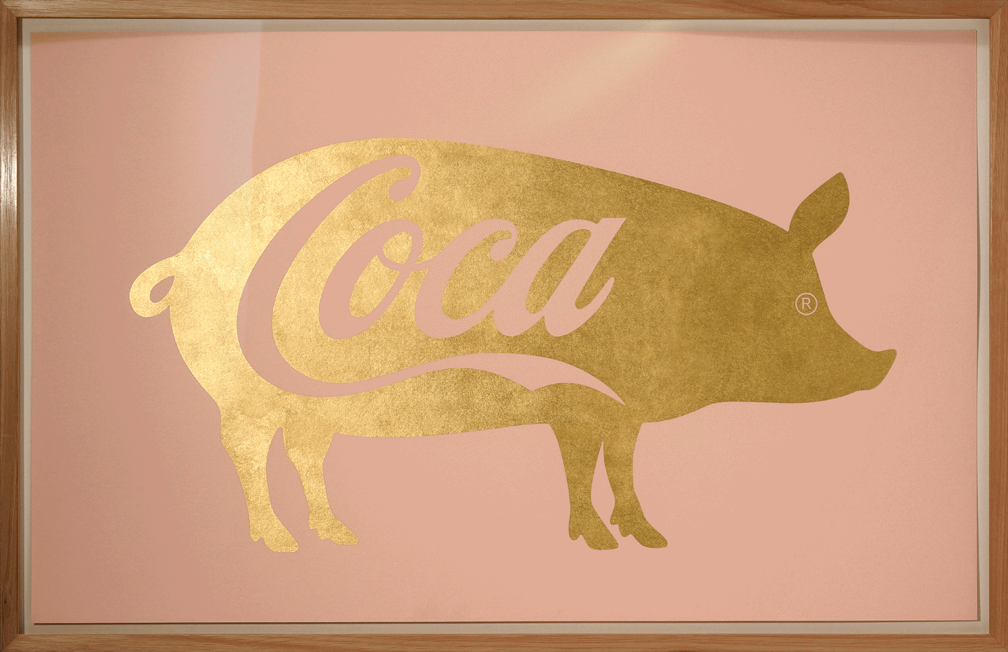 Vitulus Aureus S (black / blue / rosé) . gold leaf on cardboard