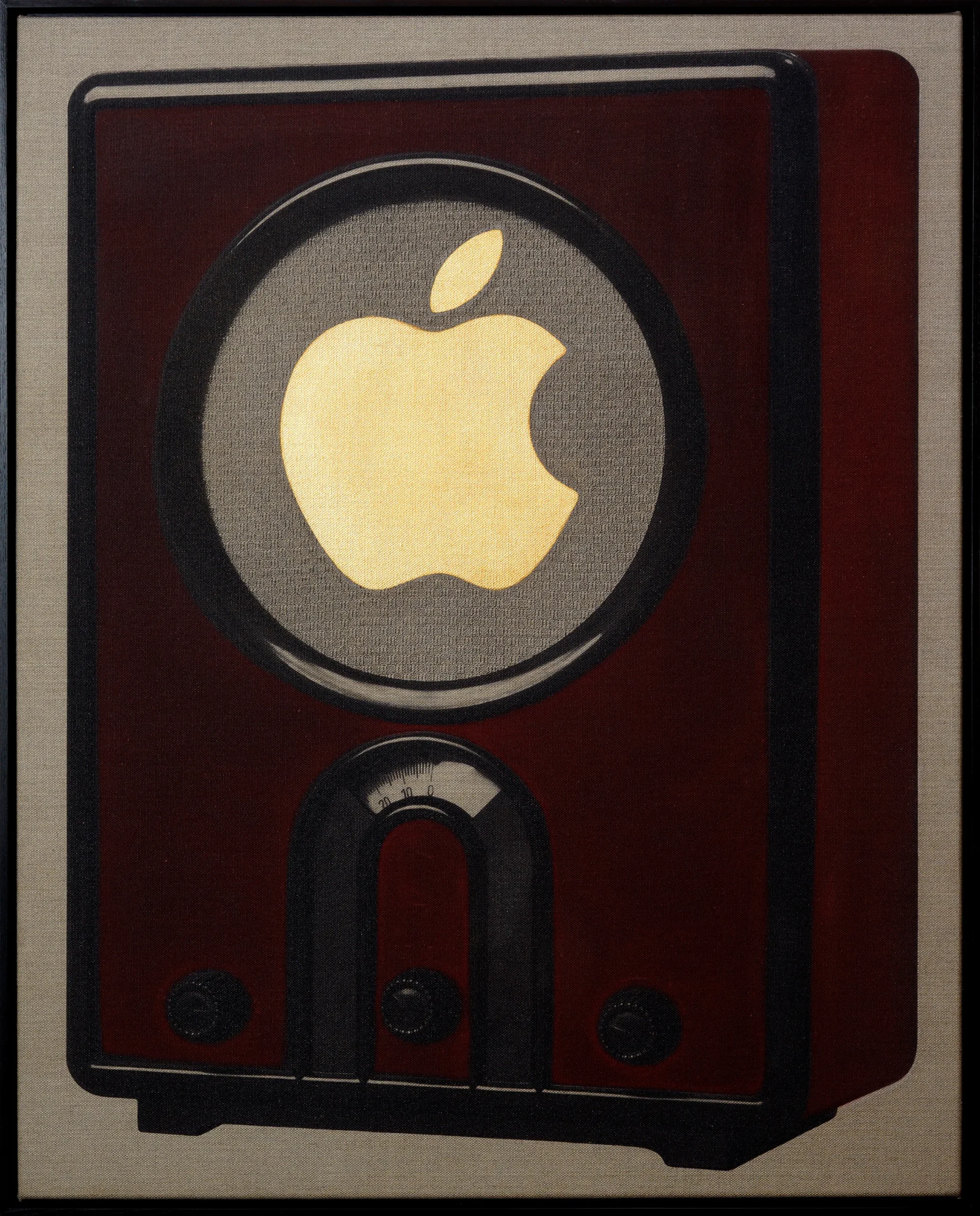 Volksempfang 19.11 . gold leaf and mixed media on linen