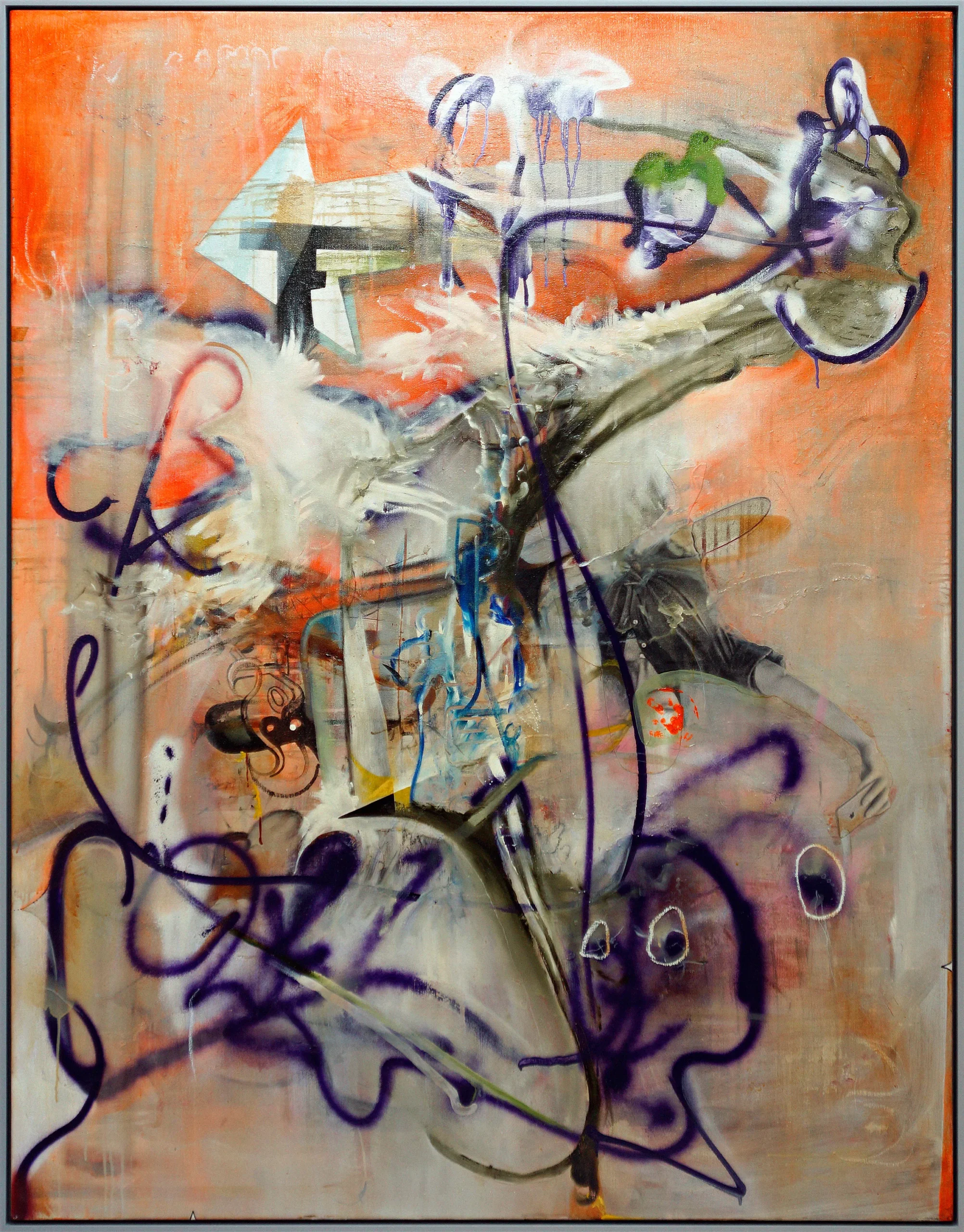 o.T. (SLFBifi) . oil and mixed media on linen