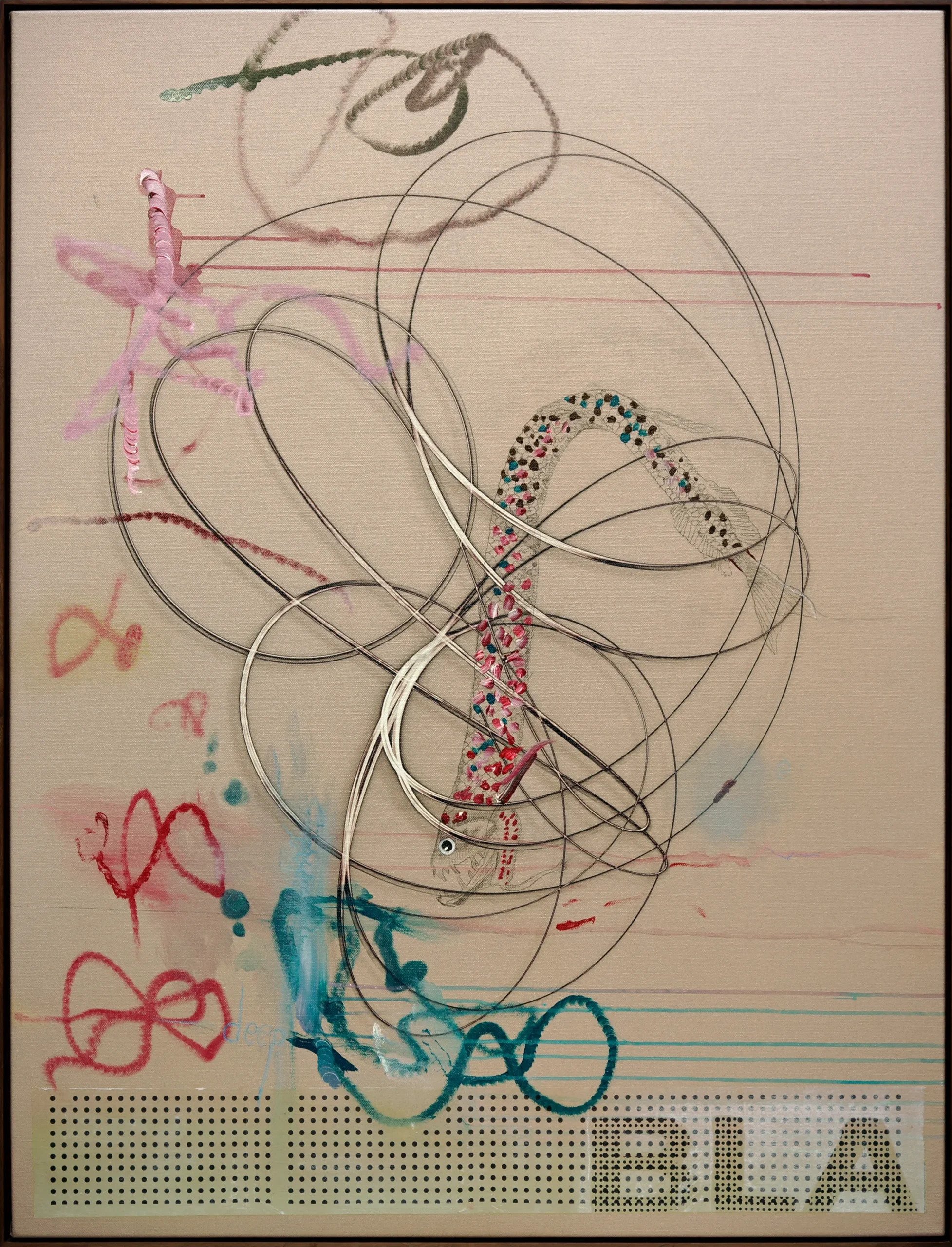 o.T. (deepBLA) . oil and mixed media on linen