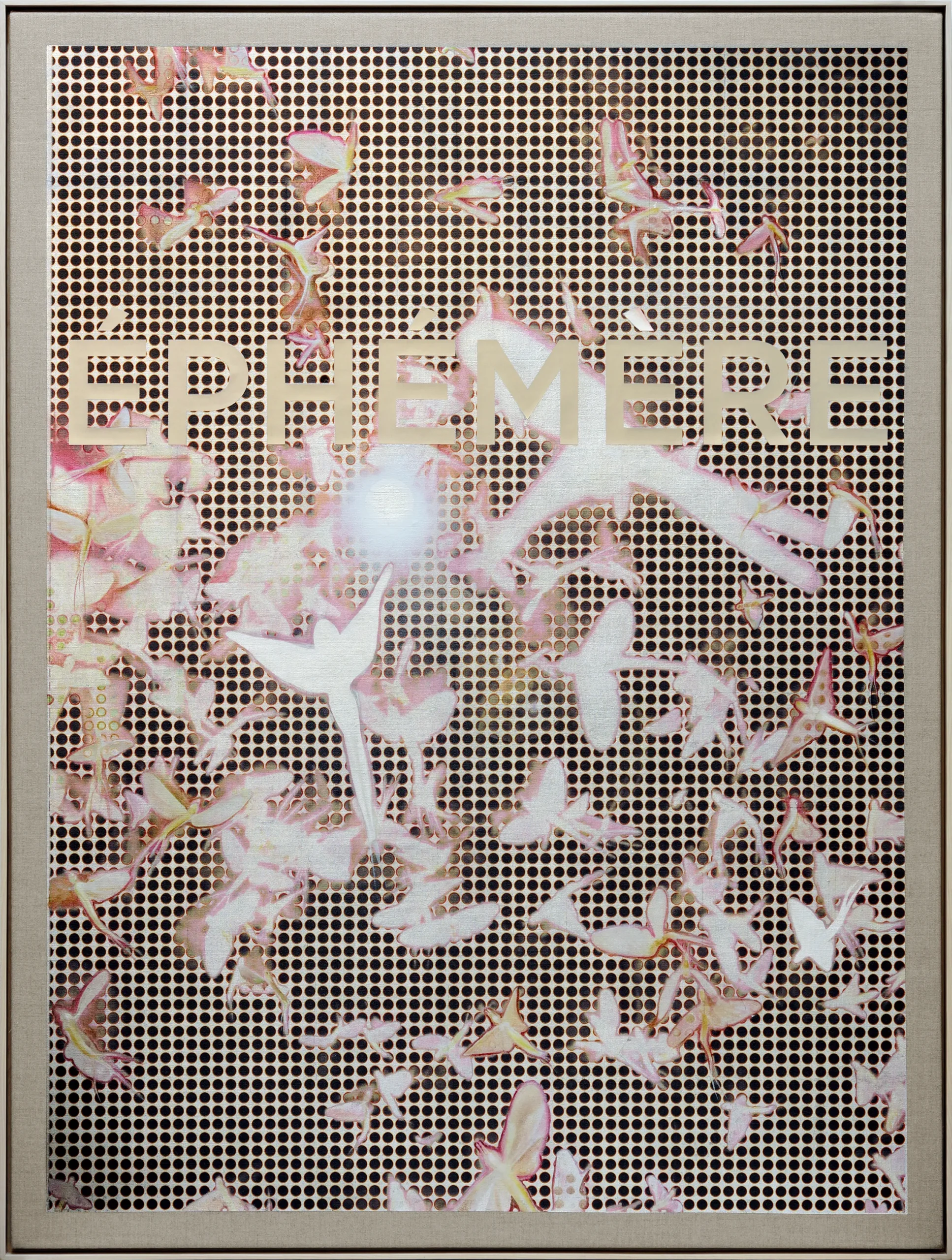 Éphémère . silver leaf, oil and mixed media on linen