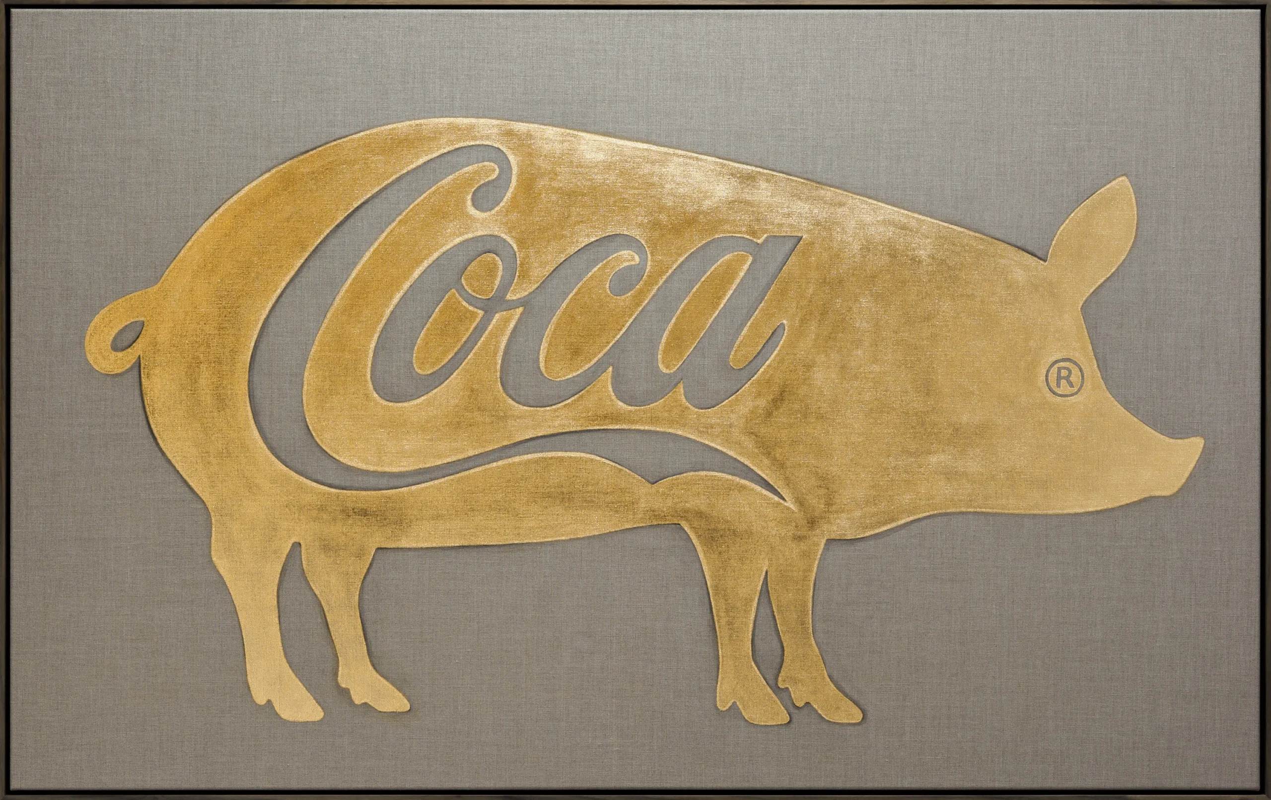 Vitulus Aureus 2 . gold leaf on linen