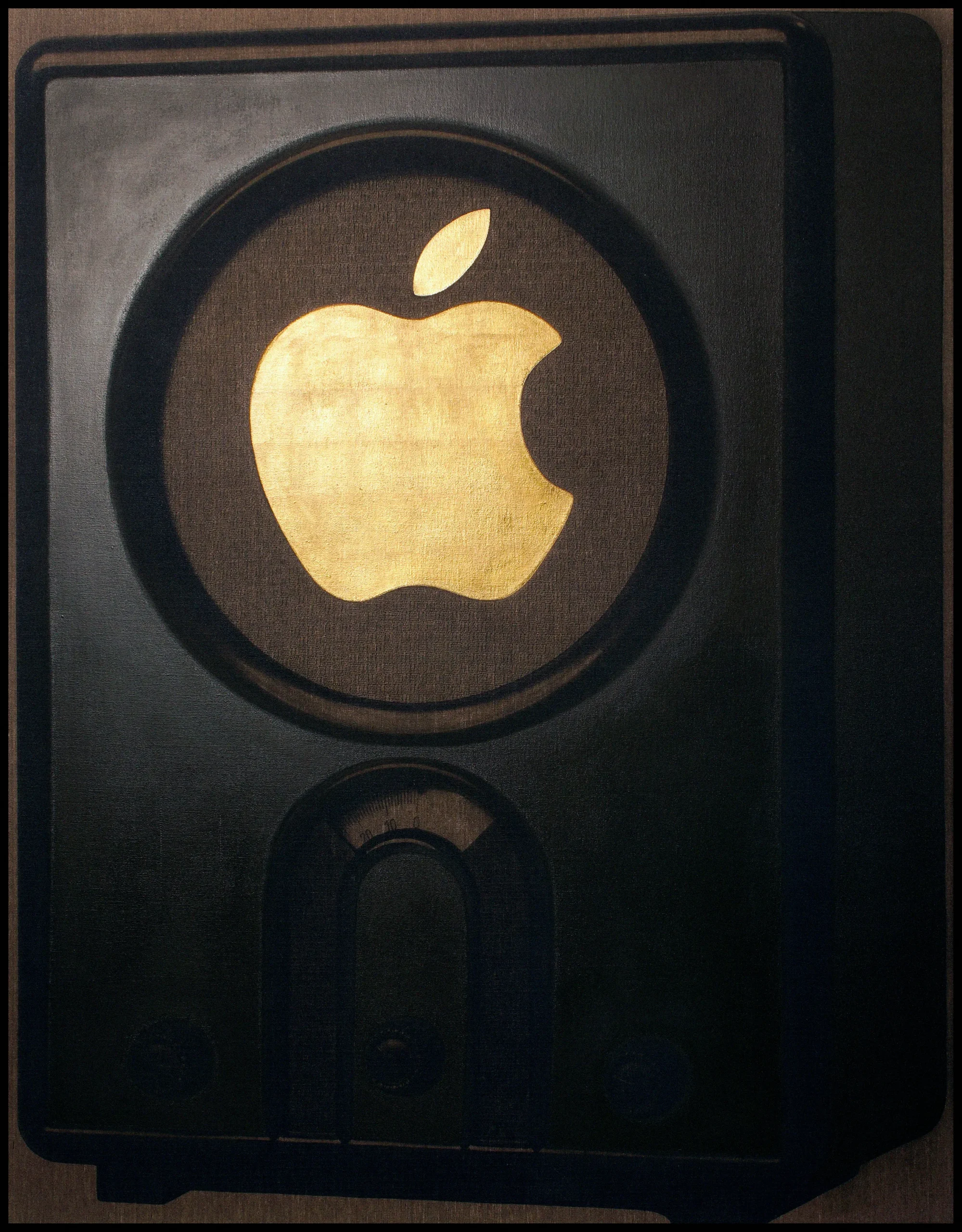 VolksempfangUMBRA . gold leaf and mixed media on linen