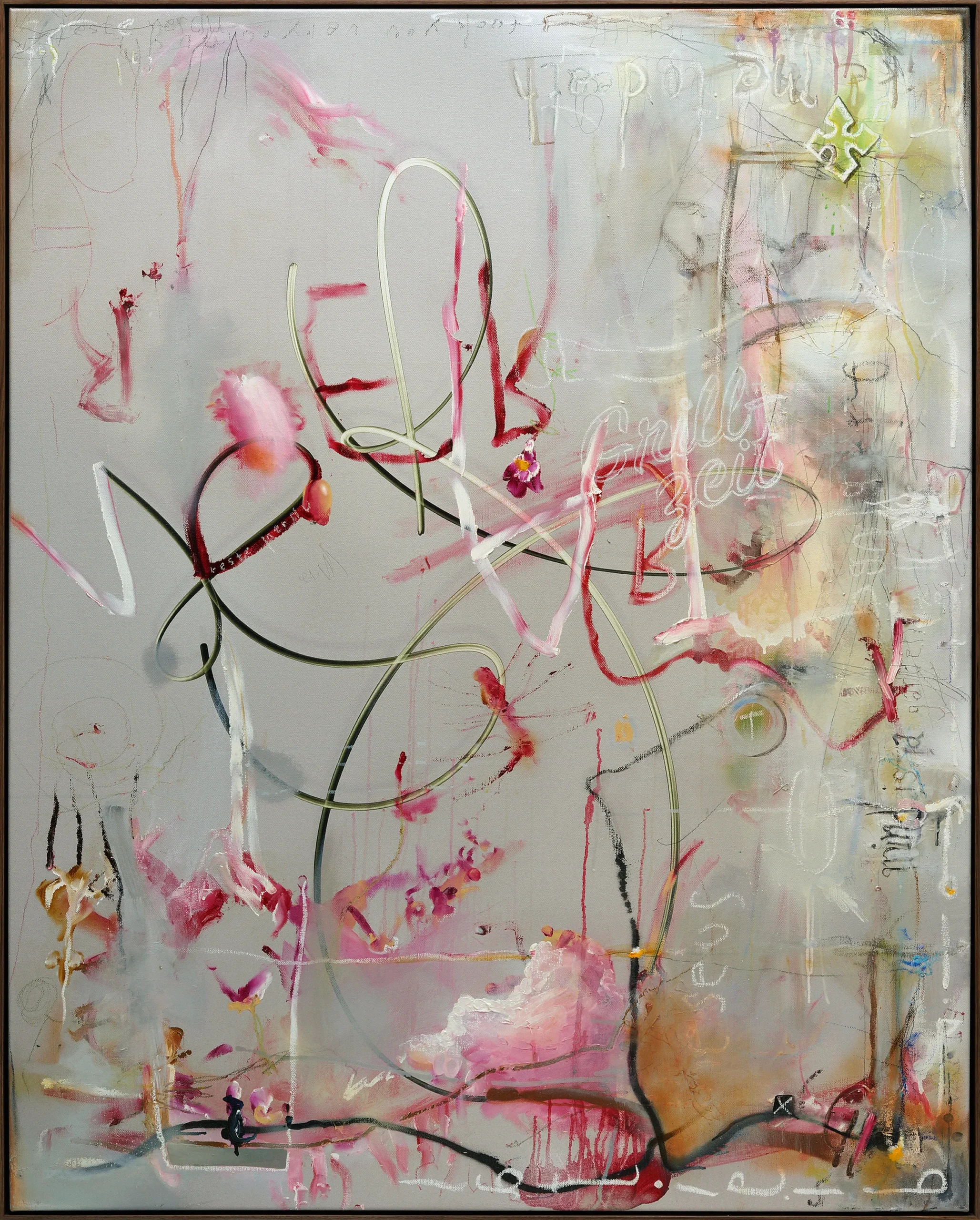 o.T. (BoBaGRL) . oil and mixed media on linen